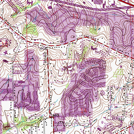 Topographic Map of Appletree Park, MO