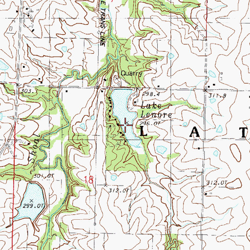 Topographic Map of Lake Lenore, MO