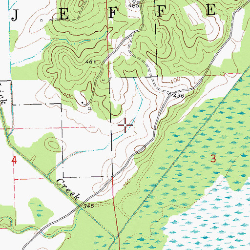 Topographic Map of Fox Pond, MO
