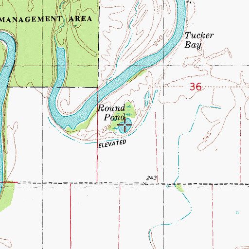 Topographic Map of Round Pond, AR