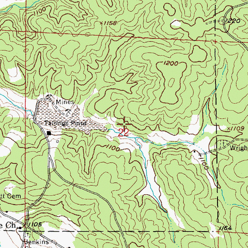 Topographic Map of Palmer Lake, MO