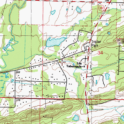 Topographic Map of Sadler Pond, AR