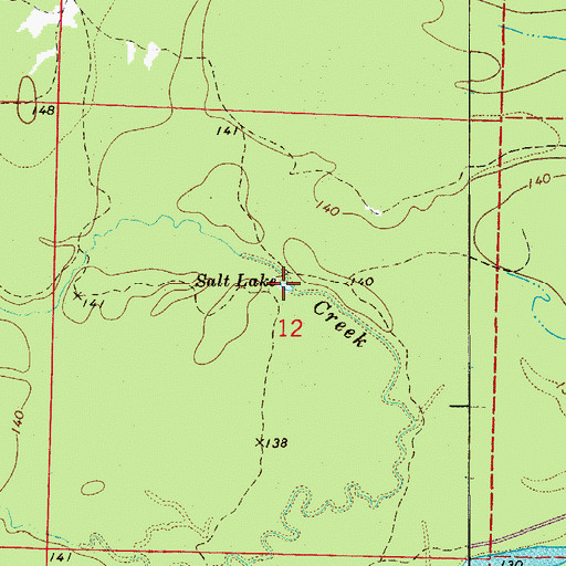 Topographic Map of Salt Lake, AR
