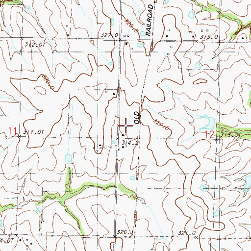 Topographic Map of Prairie Dell School (historical), MO