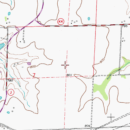 Topographic Map of Audrain County, MO