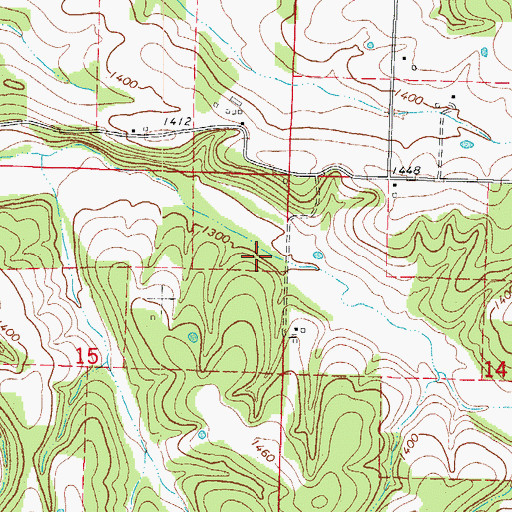 Topographic Map of Barry County, MO