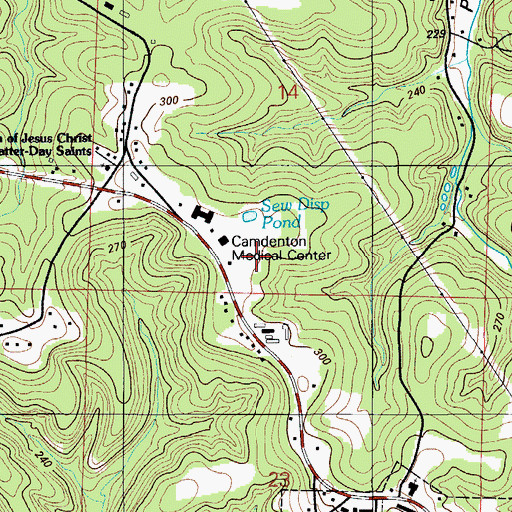 Topographic Map of Camden County, MO