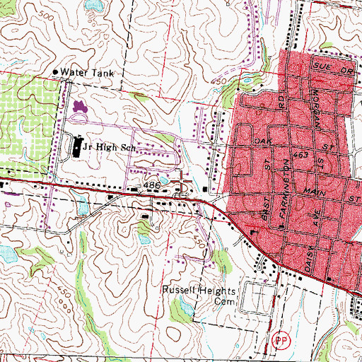 Topographic Map of Cape Girardeau County, MO