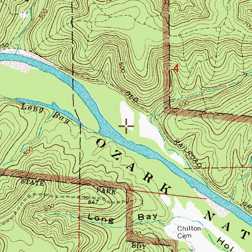 Topographic Map of Carter County, MO