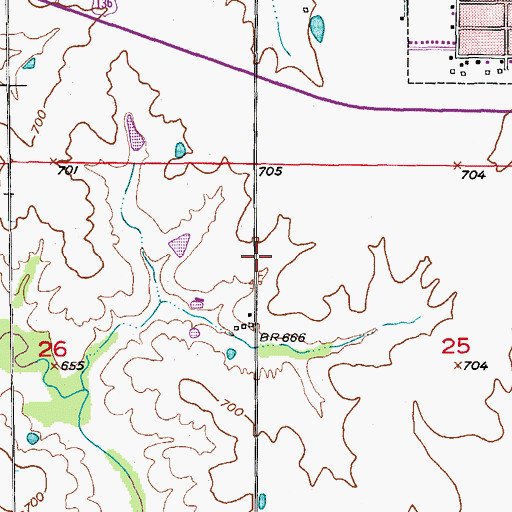 Topographic Map of Clark County, MO