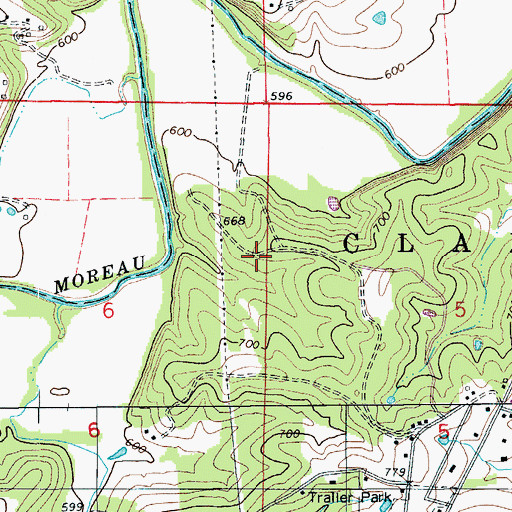 Topographic Map of Cole County, MO