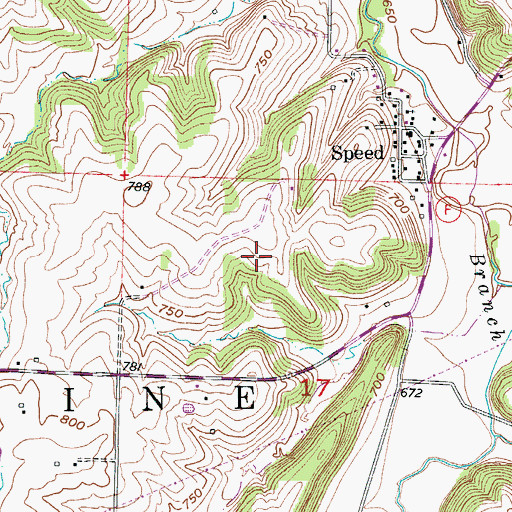 Topographic Map of Cooper County, MO