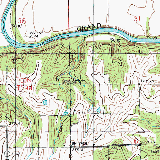 Topographic Map of Daviess County, MO