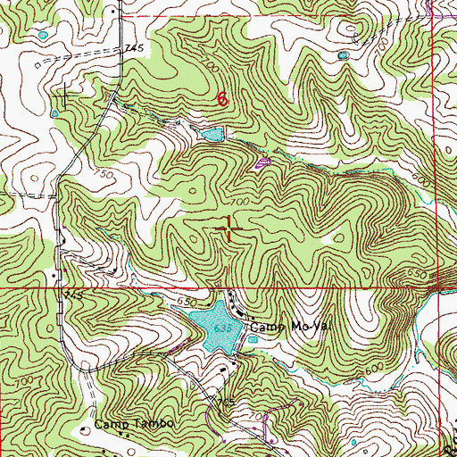 Topographic Map of Franklin County, MO