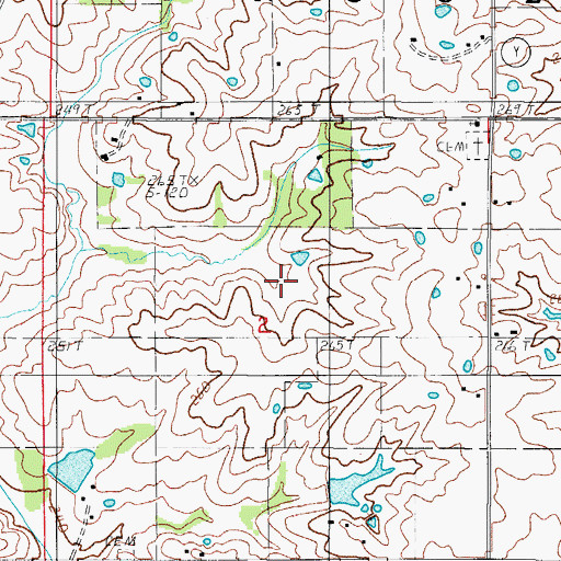 Topographic Map of Grundy County, MO