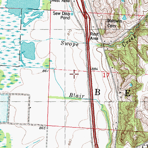 Topographic Map of Holt County, MO