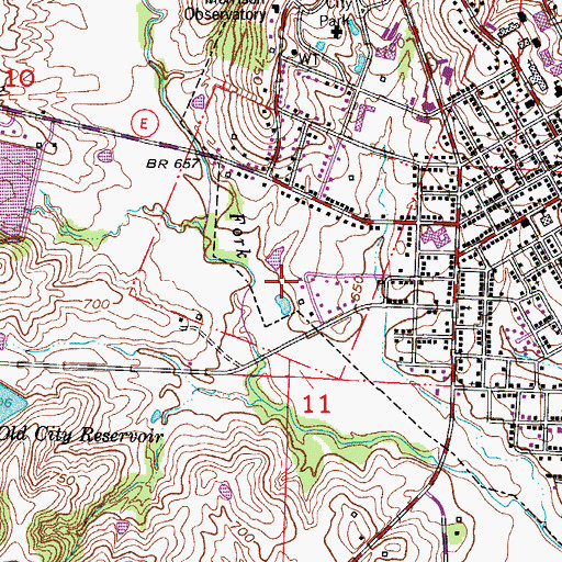 Topographic Map of Howard County, MO