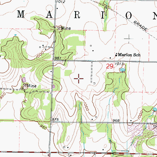 Topographic Map of Jasper County, MO
