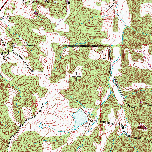 Topographic Map of Jefferson County, MO