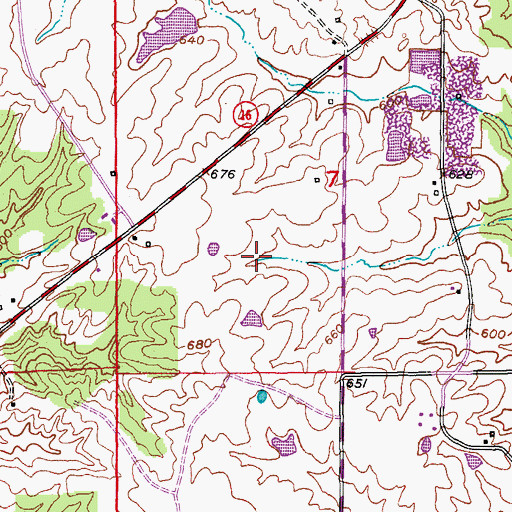 Topographic Map of Lewis County, MO