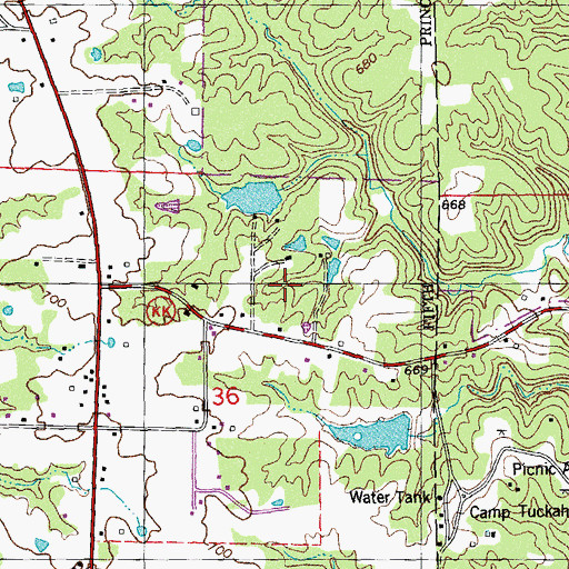 Topographic Map of Lincoln County, MO