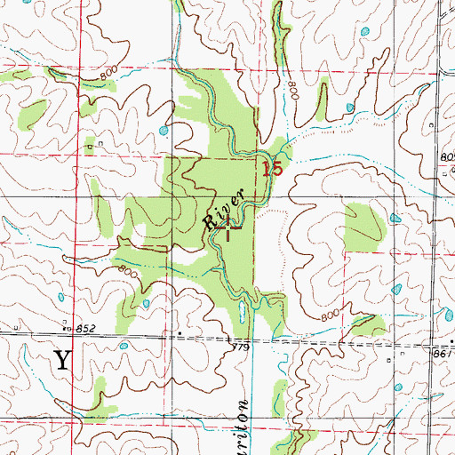 Topographic Map of Macon County, MO