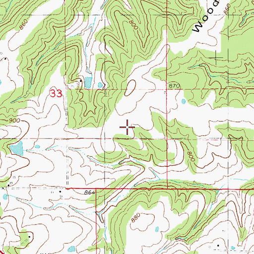 Topographic Map of Maries County, MO