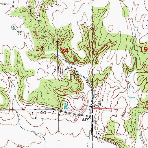 Topographic Map of Marion County, MO