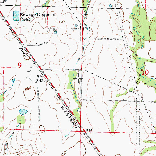 Topographic Map of Montgomery County, MO