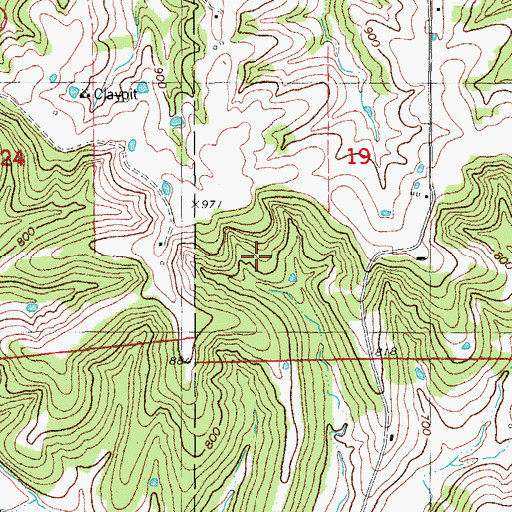 Topographic Map of Osage County, MO