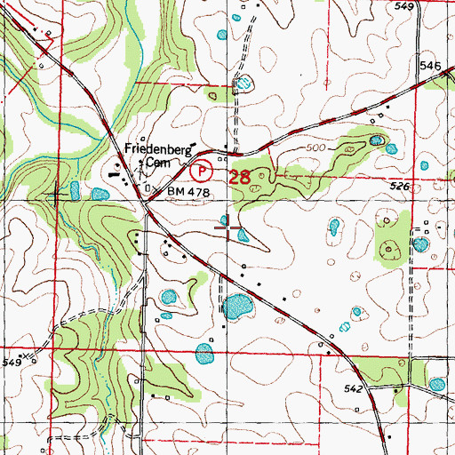 Topographic Map of Perry County, MO