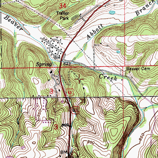Topographic Map of Phelps County, MO