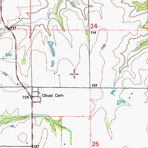 Topographic Map of Ralls County, MO
