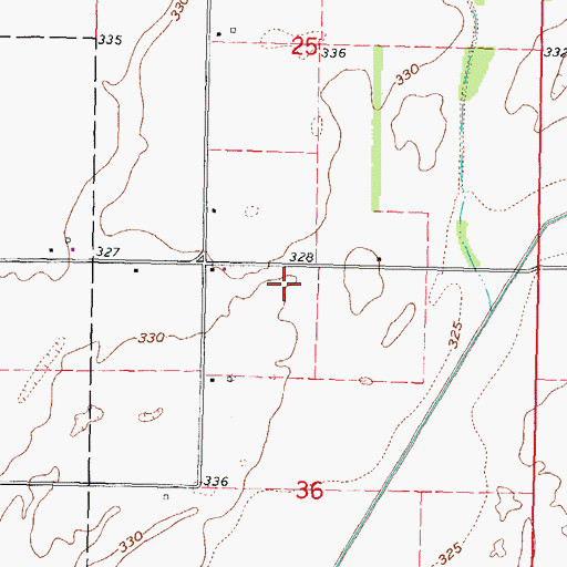 Topographic Map of Scott County, MO