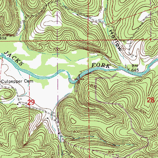 Topographic Map of Shannon County, MO