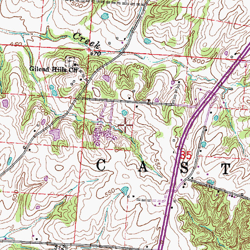 Topographic Map of Stoddard County, MO