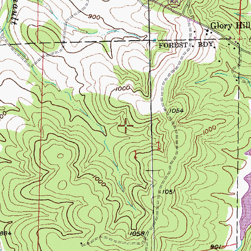 Topographic Map of Washington County, MO