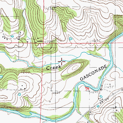 Topographic Map of Wright County, MO