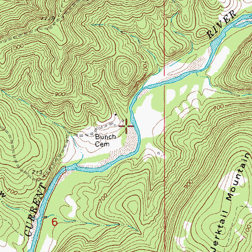 Topographic Map of Jerktail Landing, MO