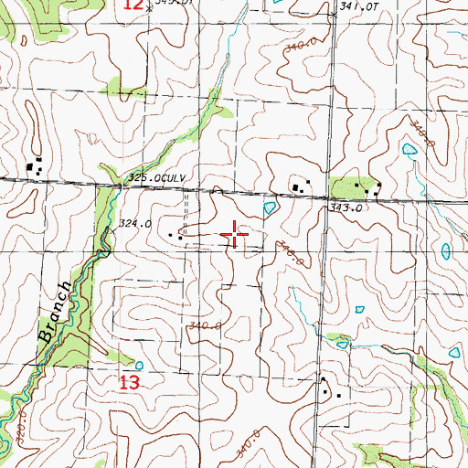 Topographic Map of Tallen Airport, MO