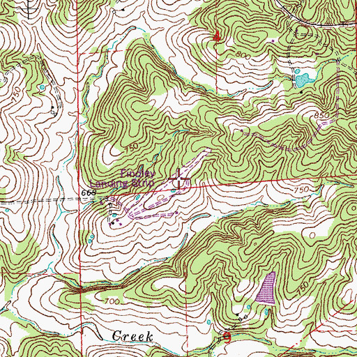 Topographic Map of Findley Field, MO