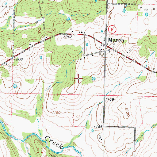 Topographic Map of Lauries Landing Airport (historical), MO