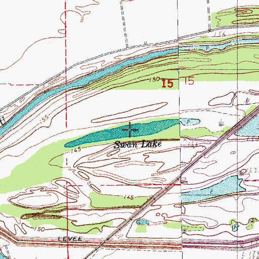 Topographic Map of Swan Lake, AR