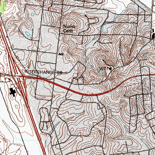 Topographic Map of Saint Francis Hospital Heliport, MO