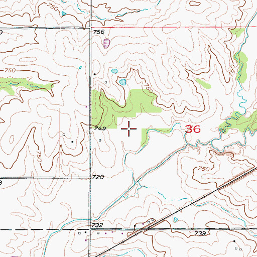 Topographic Map of Hawkins Airport (historical), MO