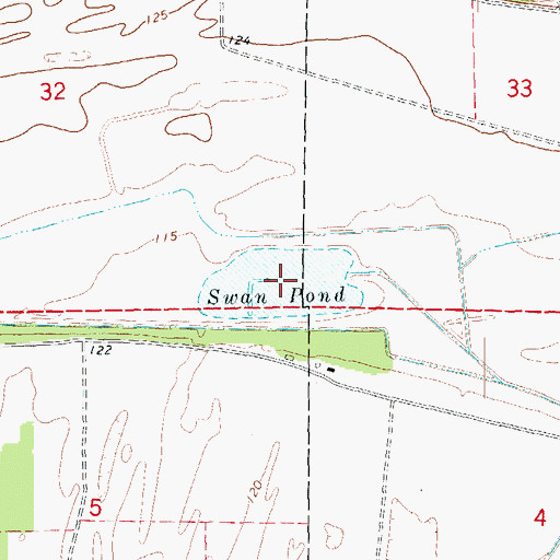 Topographic Map of Swan Pond, AR