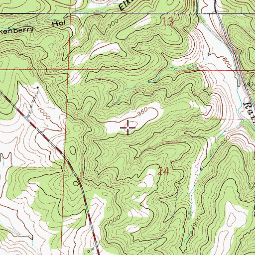 Topographic Map of Miller Airport, MO