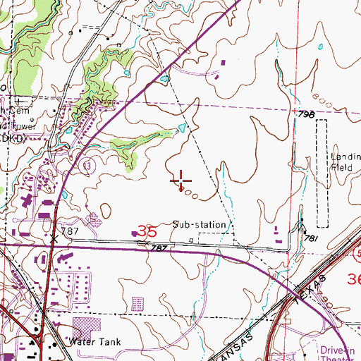 Topographic Map of George Bud Church Memorial Hospital Heliport, MO