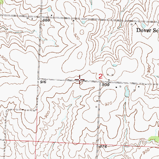 Topographic Map of Flying G Airport, MO