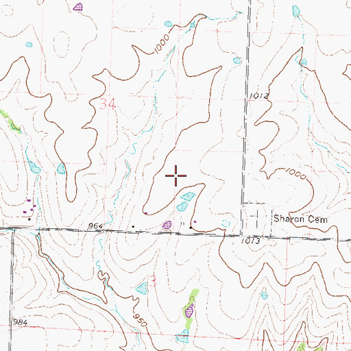 Topographic Map of May Airport (historical), MO